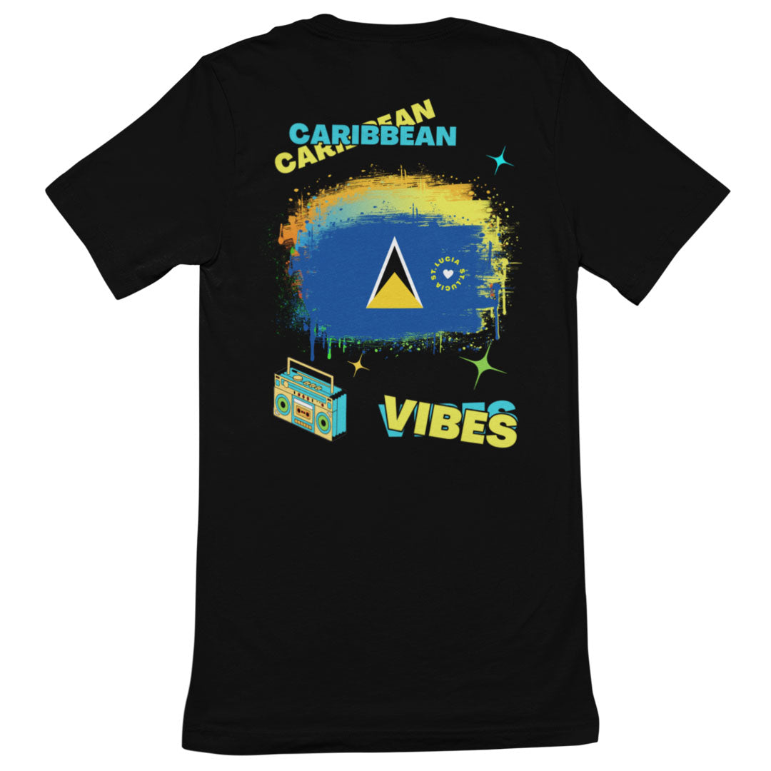 Adult Caribbean Vibes T-shirt - St. Lucia