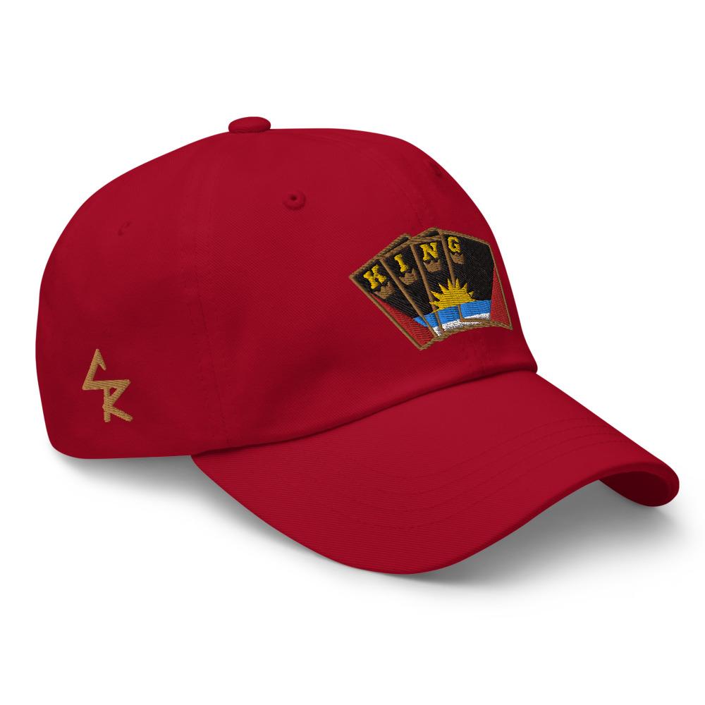 Men's Royal Crush King Card Dad Hat Cap Antigua - Red 