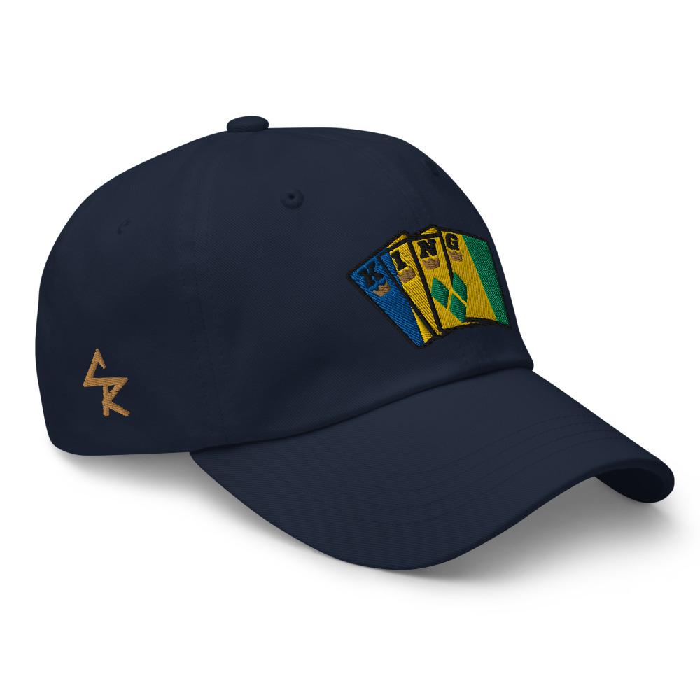 Men's Royal Crush King Card Dad Hat Cap St. Vincent - Navy Blue