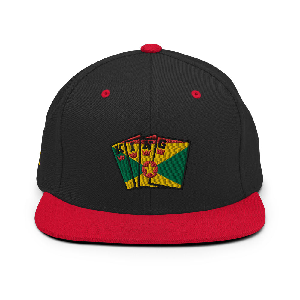 Men's Royal Crush King Card Snapback Grenada - Black and Red