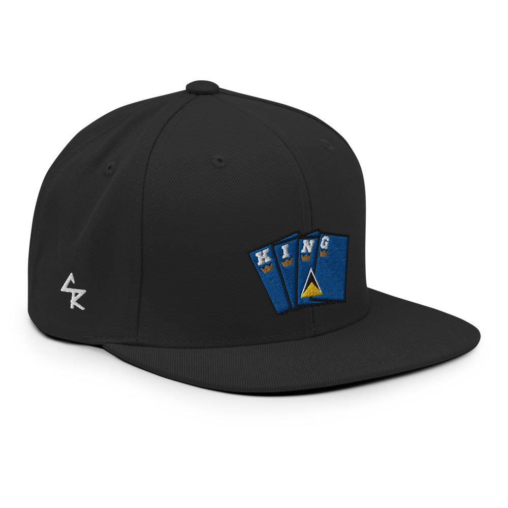 Men's Royal Crush King Card Snapback St. Lucia - Black
