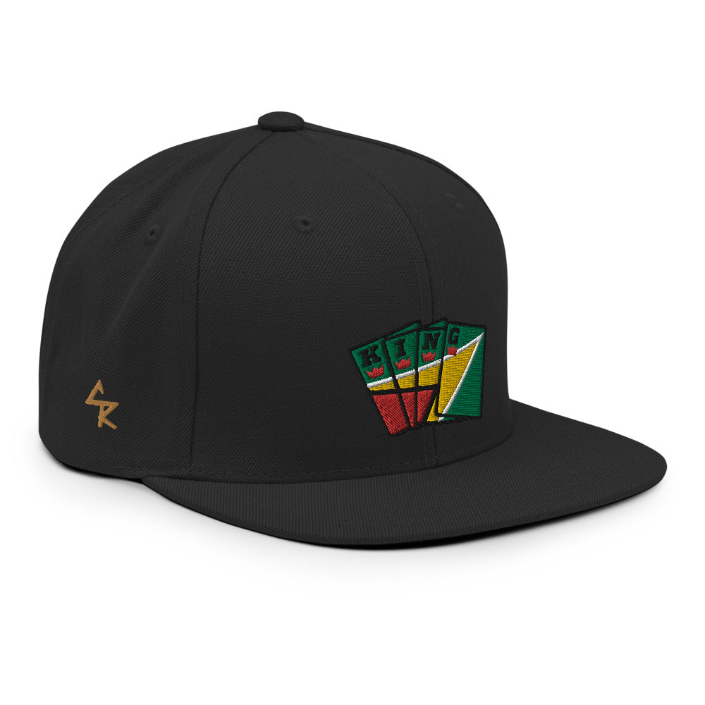 Men's Royal Crush King Card Snapback Guyana - Black