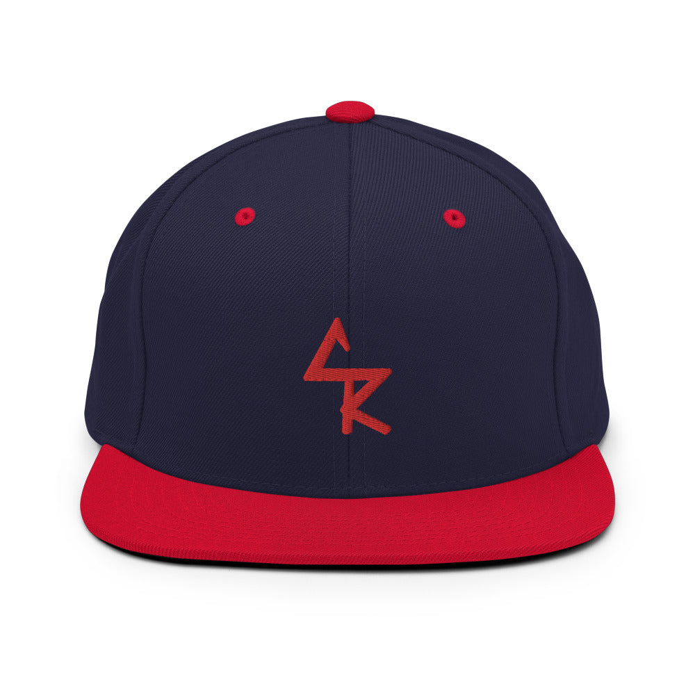 Culture Reign CR Logo Snapback - Navy Blue and Red
