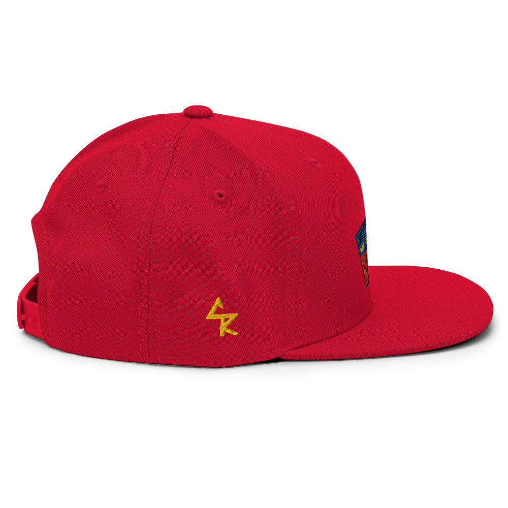 Men's Royal Crush King Card Snapback Haiti - Red