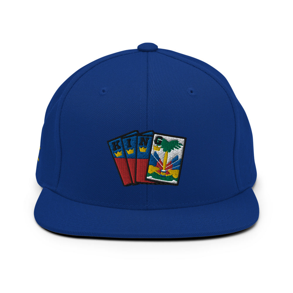 Men's Royal Crush King Card Snapback Haiti - Royal Blue