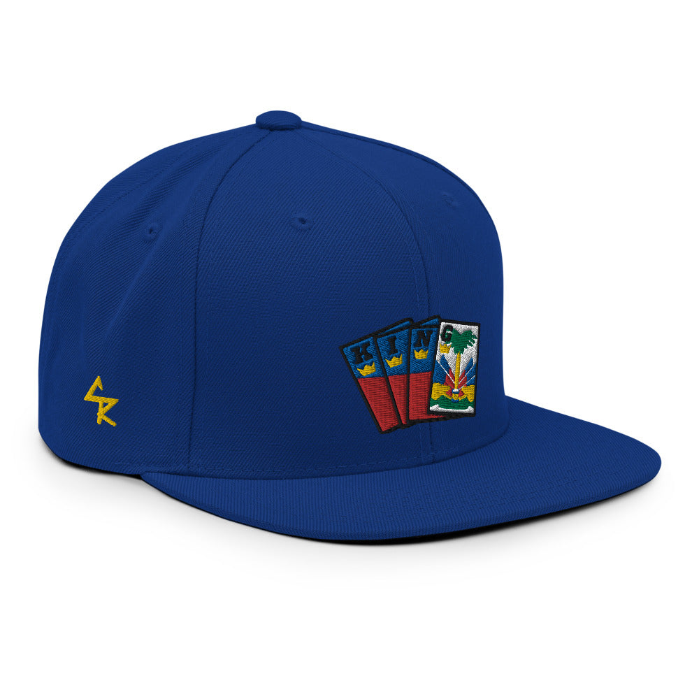 Men's Royal Crush King Card Snapback Haiti - Royal Blue