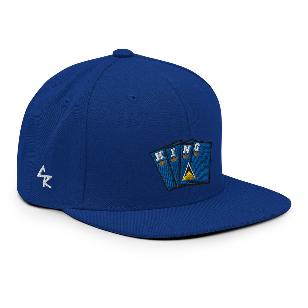 Men's Royal Crush King Card Snapback St. Lucia - Royal Blue