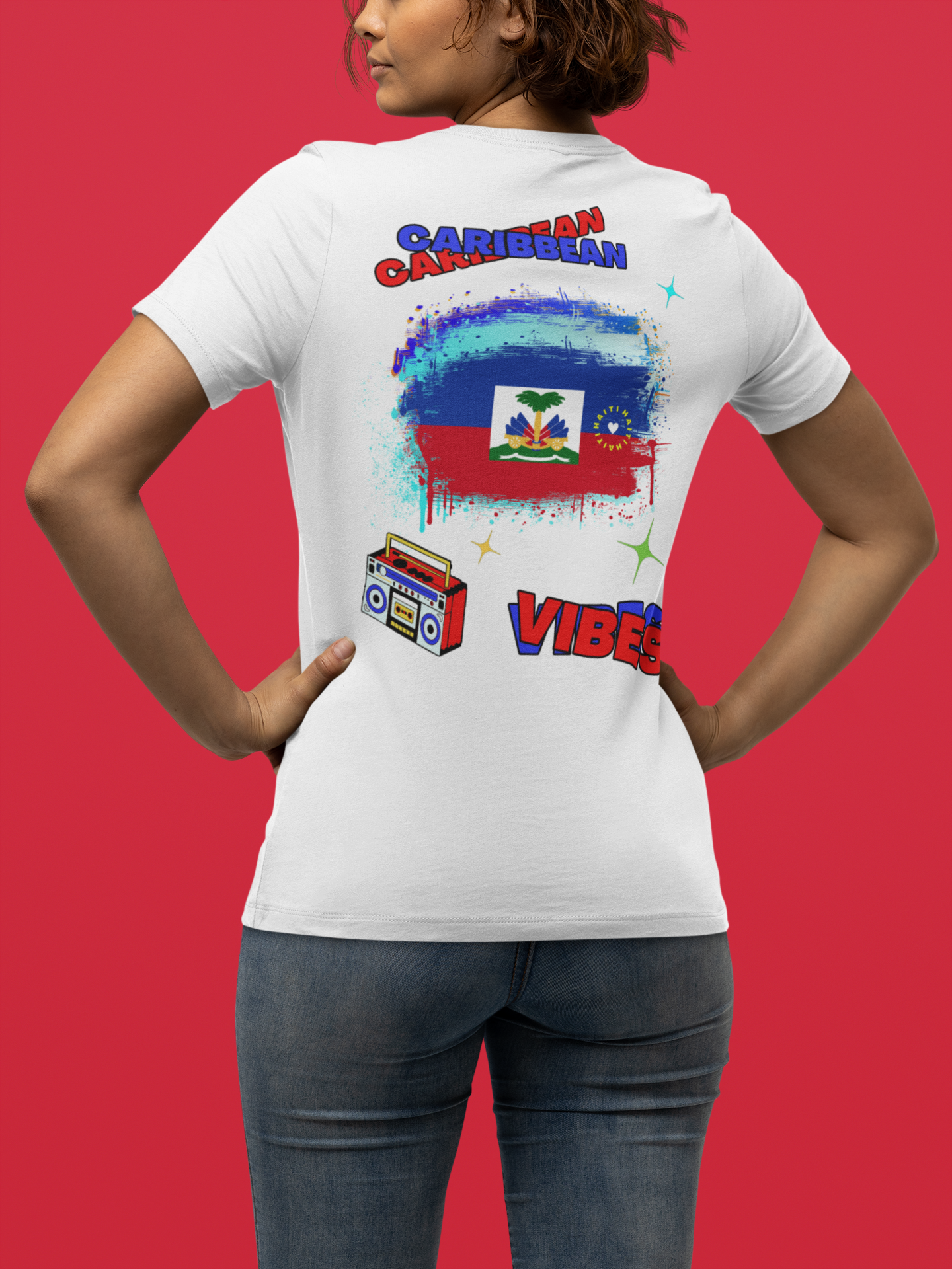 Adult Caribbean Vibes T-shirt - Haiti