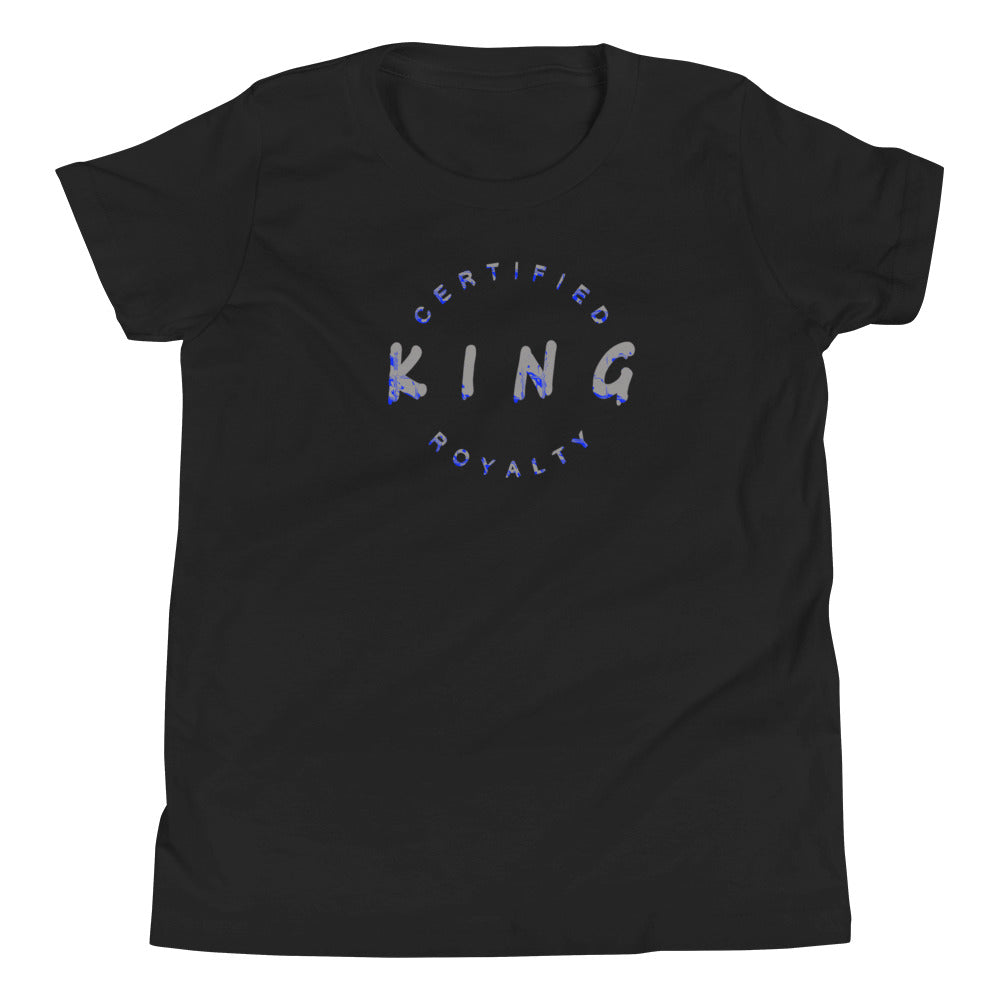 Boys Certified Royalty King T-Shirt - Blk/Bl