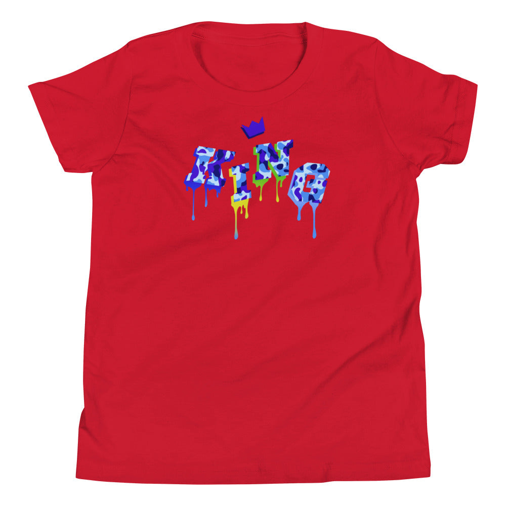 Boys Camo Drip King T-shirt