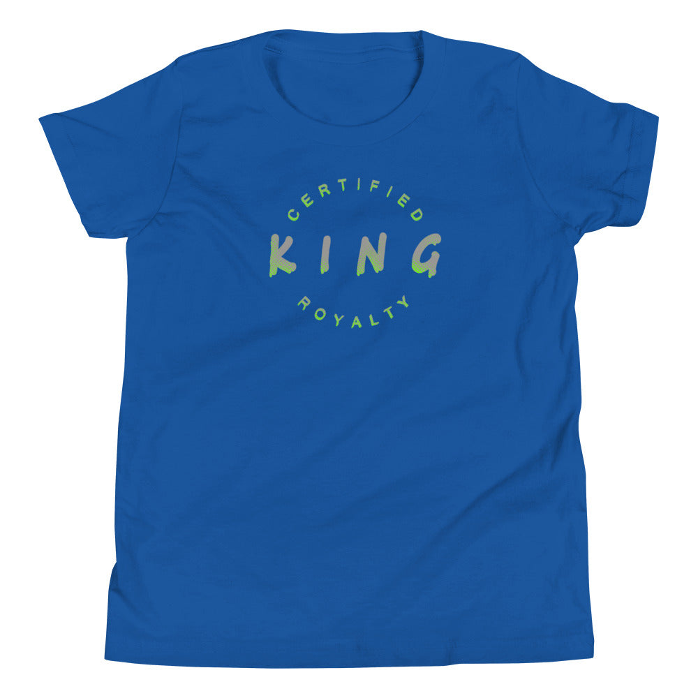 Boys Certified Royalty King T-Shirt - Bl/Grn